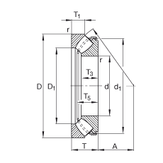 推力调心滚子轴承 29418-E1, 根据 DIN 728/ISO 104 标准的主要尺寸，单向，可分离