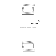圆柱滚子轴承 N228-E-M1, 根据 DIN 5412-1 标准的主要尺寸, 非定位轴承, 可分离, 带保持架