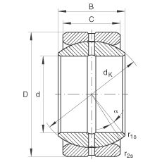 关节轴承 GE31-ZO, 根据 DIN ISO 12 240-1 标准，英制尺寸，需维护