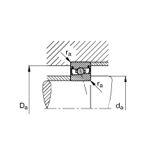 主轴轴承 HCS71901-C-T-P4S, 调节，成对安装，接触角 α = 15°，两侧唇密封，非接触，限制公差