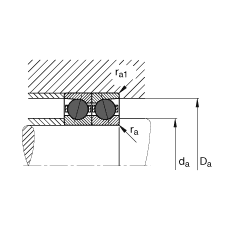 主轴轴承 HCB71919-E-T-P4S, 调节，成对或单元安装，接触角 α = 25°，陶瓷球，限制公差