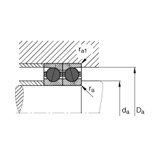 主轴轴承 HCB7203-C-T-P4S, 调节，成对或单元安装，接触角 α = 15°，陶瓷球，限制公差